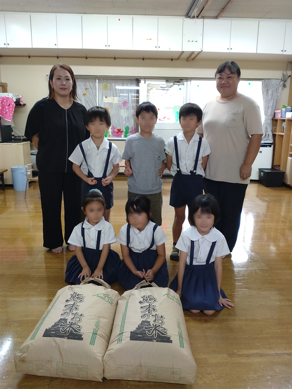 せん月保育園へ新米を届けてきました!!
